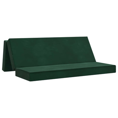 Divano Letto Pieghevole 180 x 67 x 45 cm Verde Scuro