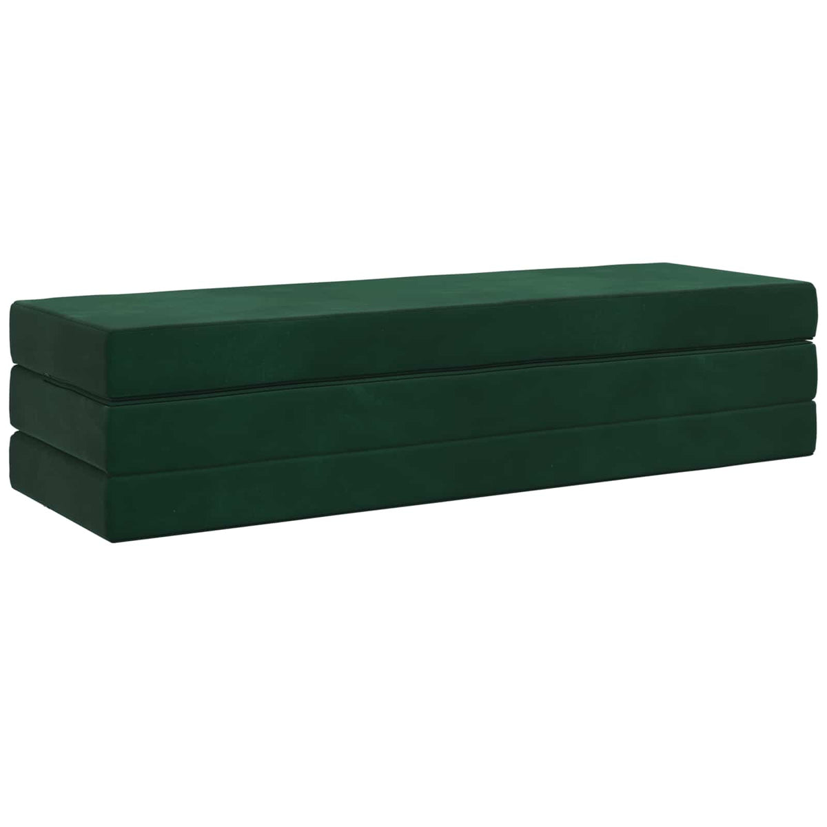 Divano Letto Pieghevole 180 x 67 x 45 cm Verde Scuro