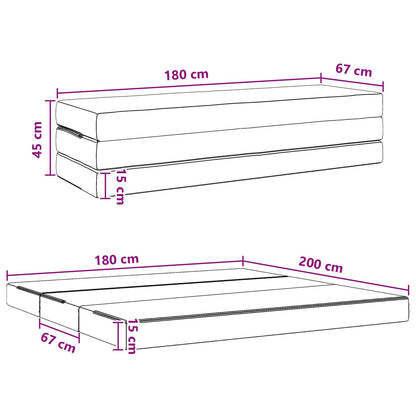 Divano Letto Pieghevole 180 x 67 x 45 cm Rosa | homemem39