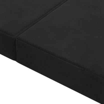 Divano Letto Pieghevole 180 x 67 x 45 cm Nero