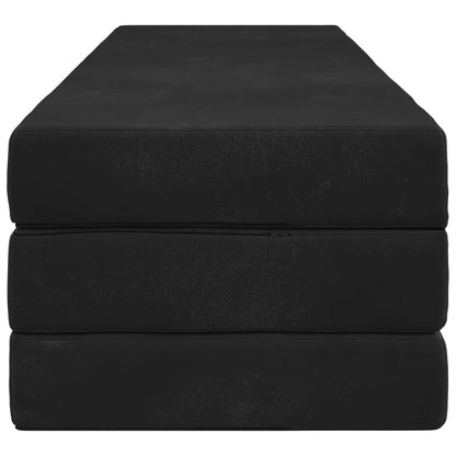 Divano Letto Pieghevole 180 x 67 x 45 cm Nero