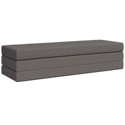 Divano Letto Pieghevole 200 x 67 x 45cm Grigio Chiaro