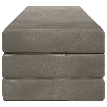Divano Letto Pieghevole 200 x 67 x 45 cm Grigio Chiaro | homemem39