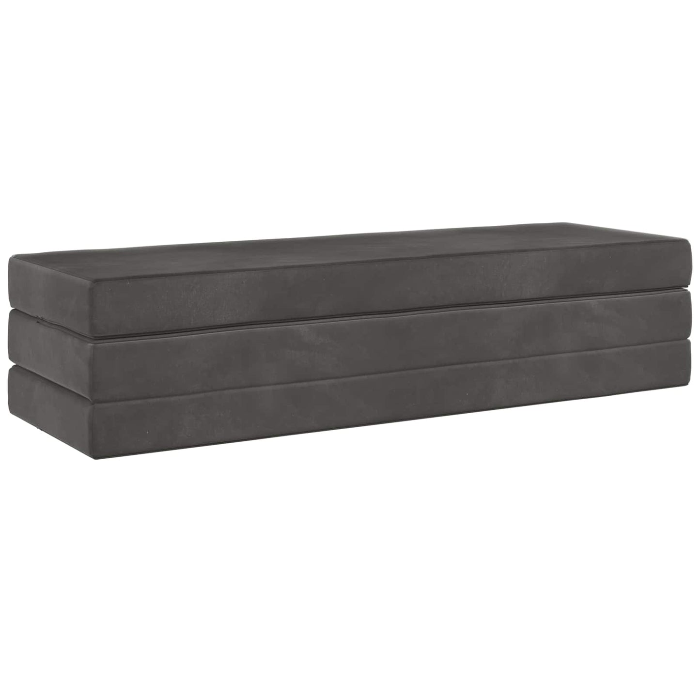 Divano Letto Pieghevole 200 x 67 x 45 cm Grigio Scuro