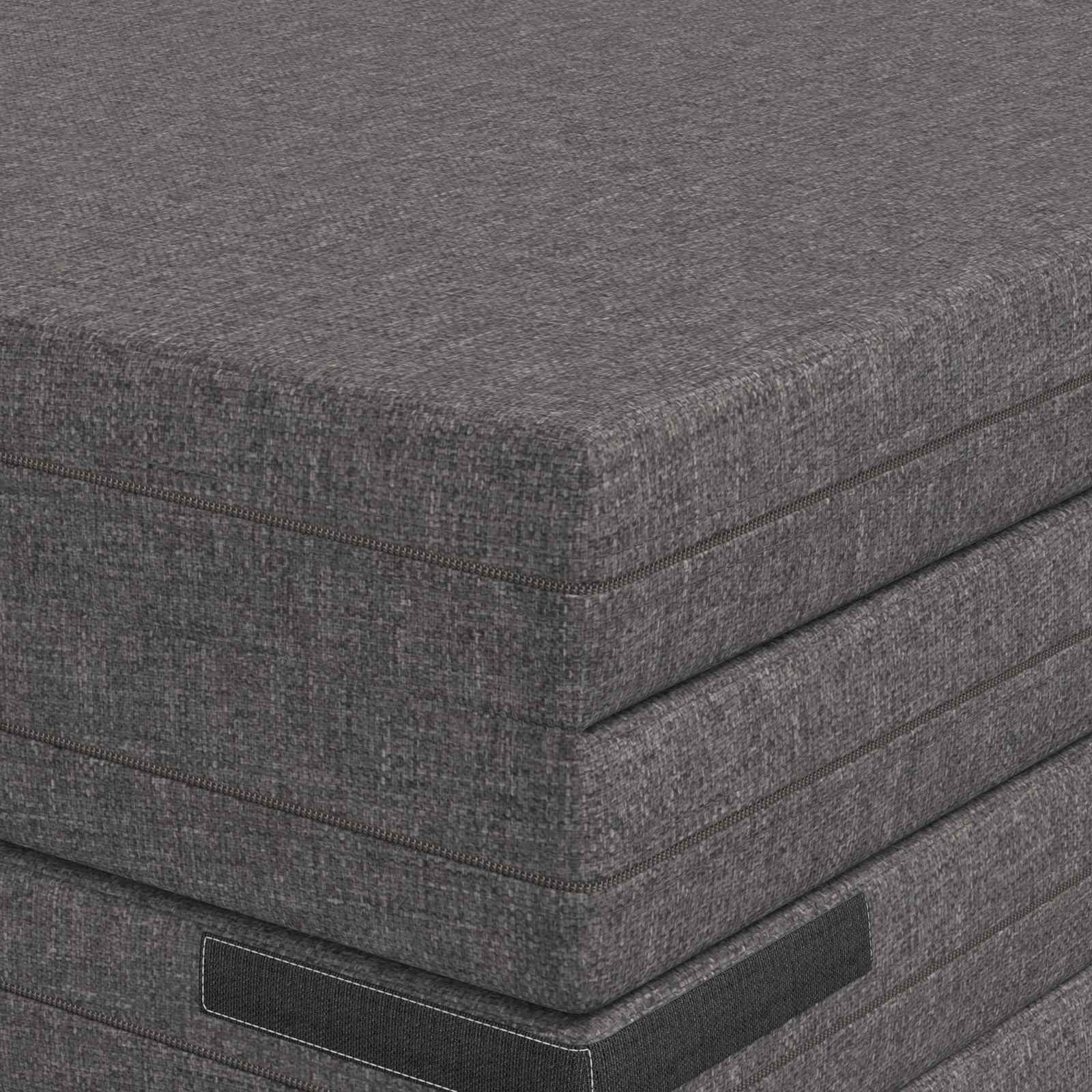 Divano Letto Pieghevole 140 x 67 x 45 cm Grigio Chiaro | homemem39