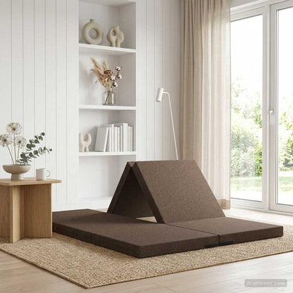 Divano Letto Pieghevole 70 x 67 x 48 cm Tortora