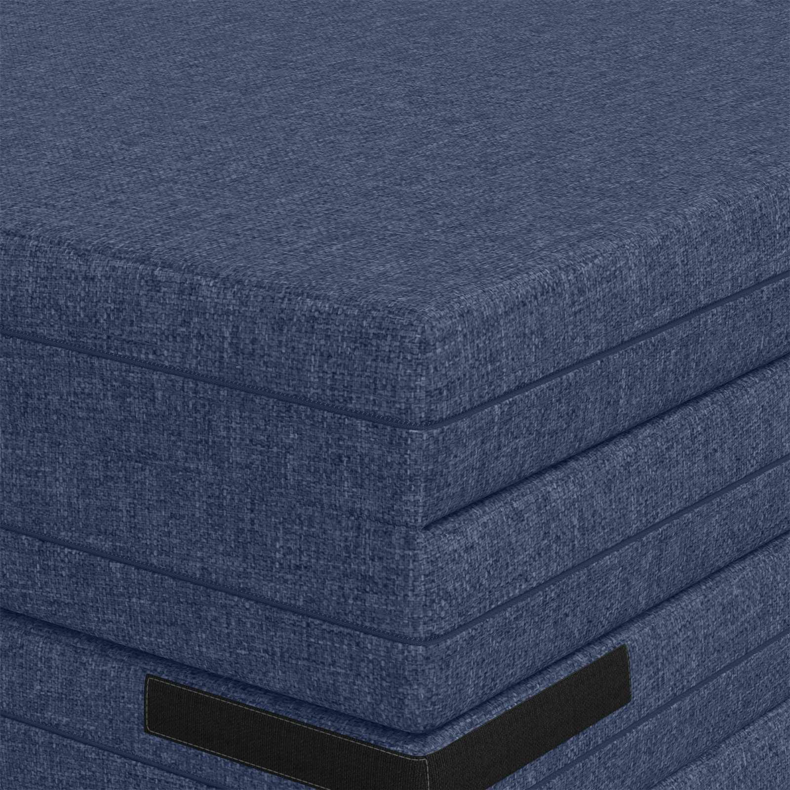 Divano Letto Pieghevole 140 x 67 x 45 cm Blu | homemem39