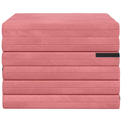 Divano Letto Pieghevole 140 x 67 x 45 cm Rosa | homemem39