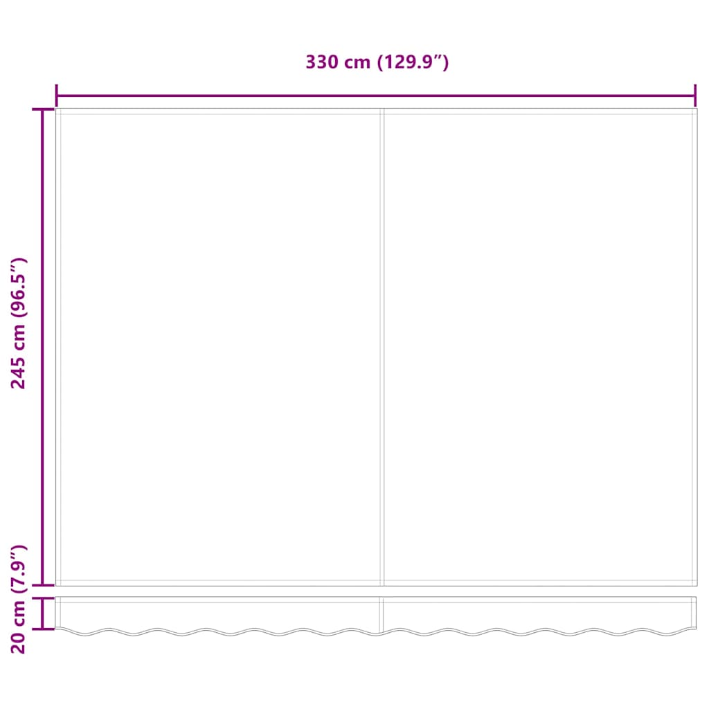 Tenda Retrattile Arancione e Marrone 350 x 250 cm