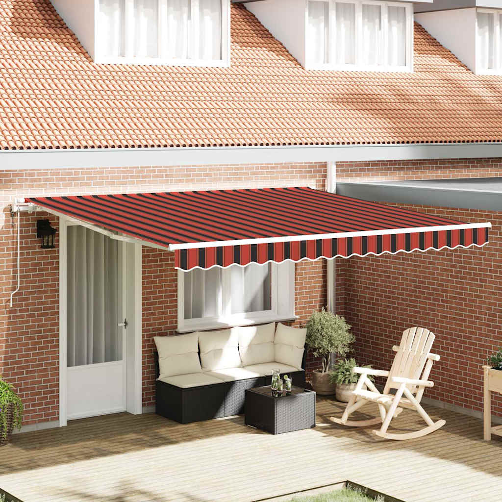 Tenda Retrattile Arancione e Marrone 400 × 300 cm