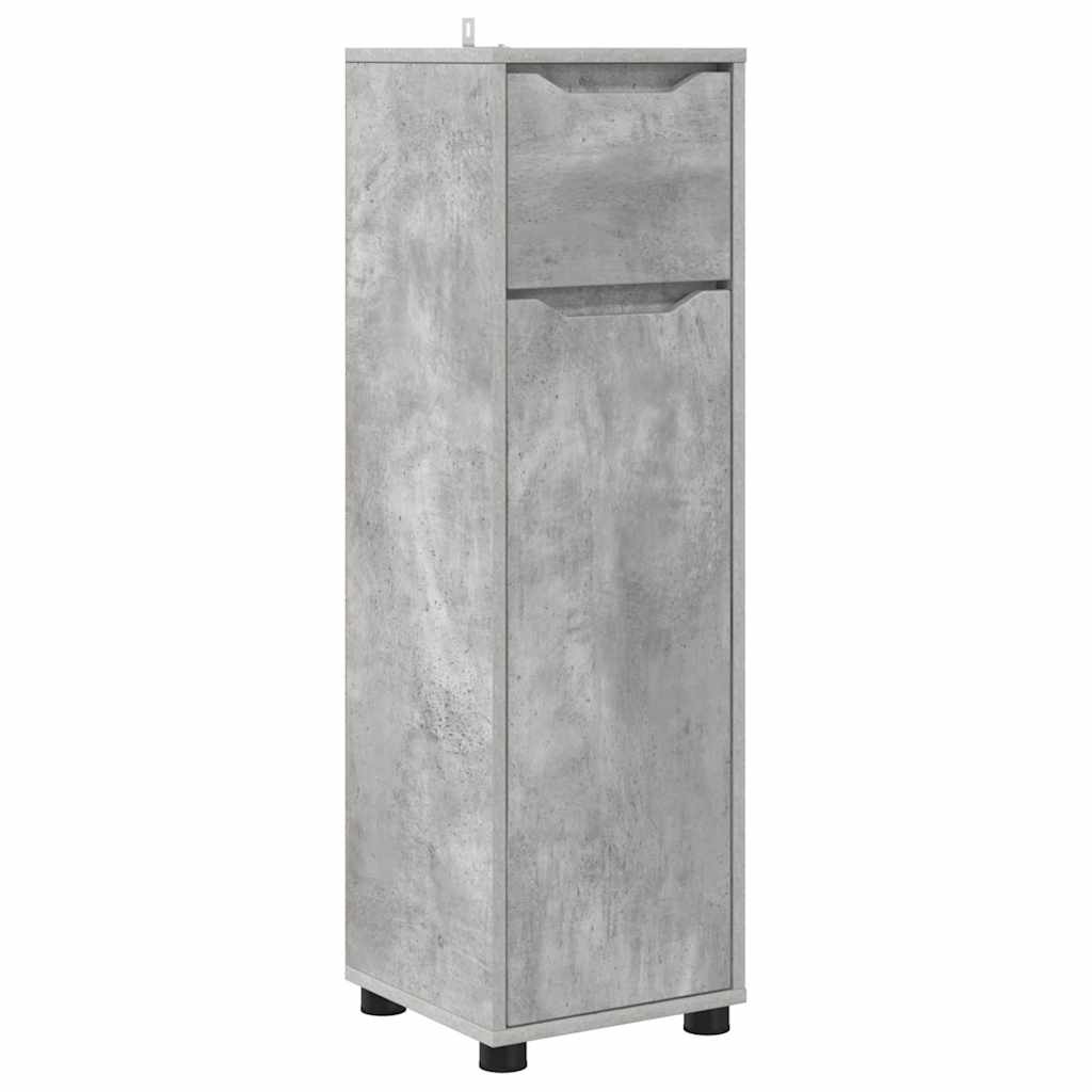 Mobile da Bagno con cassetto Grigio cemento 30,5 x 30 x 101 cm | homemem39