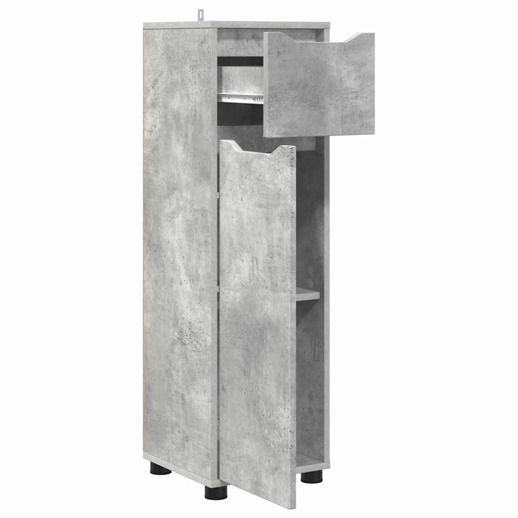 Mobile da Bagno con cassetto Grigio cemento 30,5 x 30 x 101 cm | homemem39