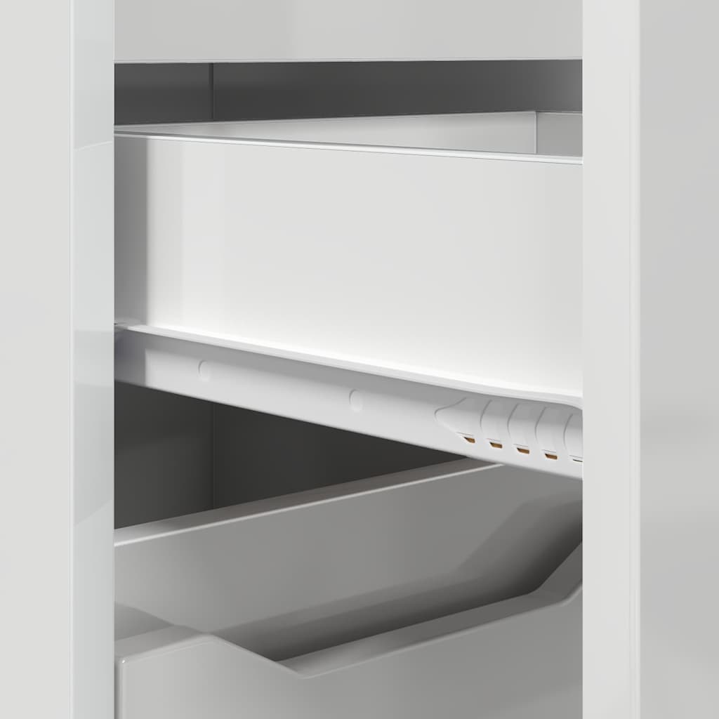 Mobile da Bagno con cassetto Bianco Lucido 30,5 x 30 x 101 cm | homemem39