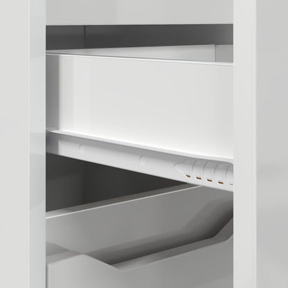 Mobile da Bagno con cassetto Bianco Lucido 30,5 x 30 x 101 cm | homemem39