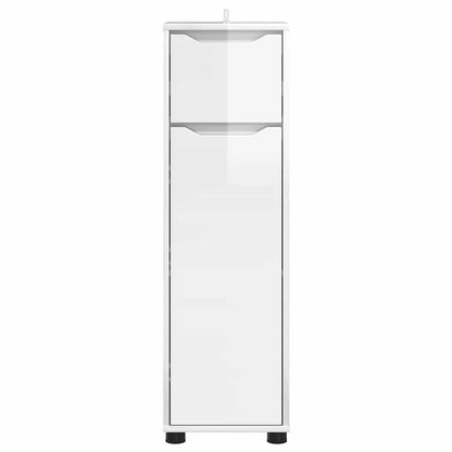 Mobile da Bagno con cassetto Bianco Lucido 30,5 x 30 x 101 cm | homemem39