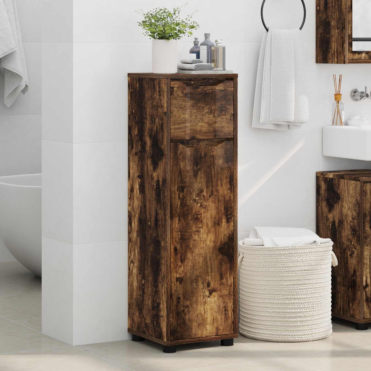Mobile da Bagno Rovere fumé 30,5 x 30 x 101 cm