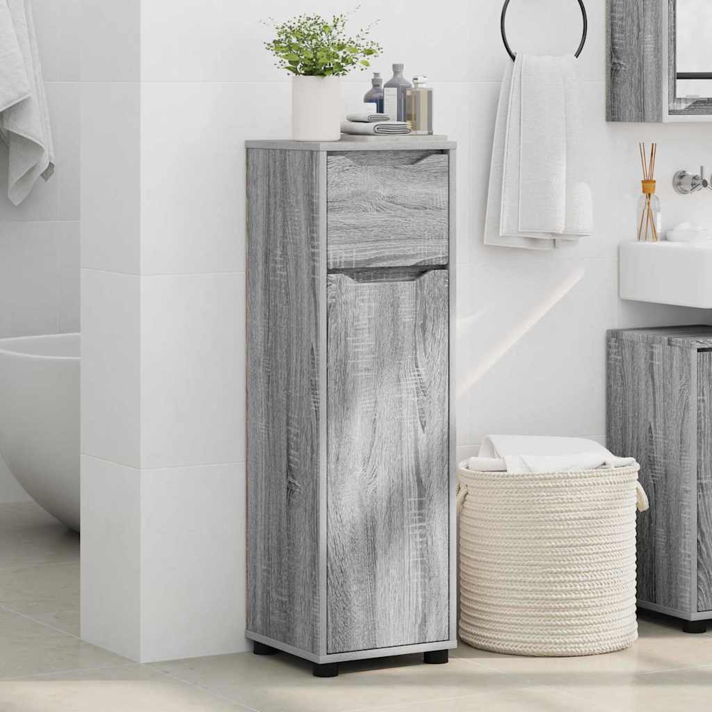 Mobile da Bagno con cassetto Grigio Sonoma 30,5 x 30 x 101 cm | homemem39