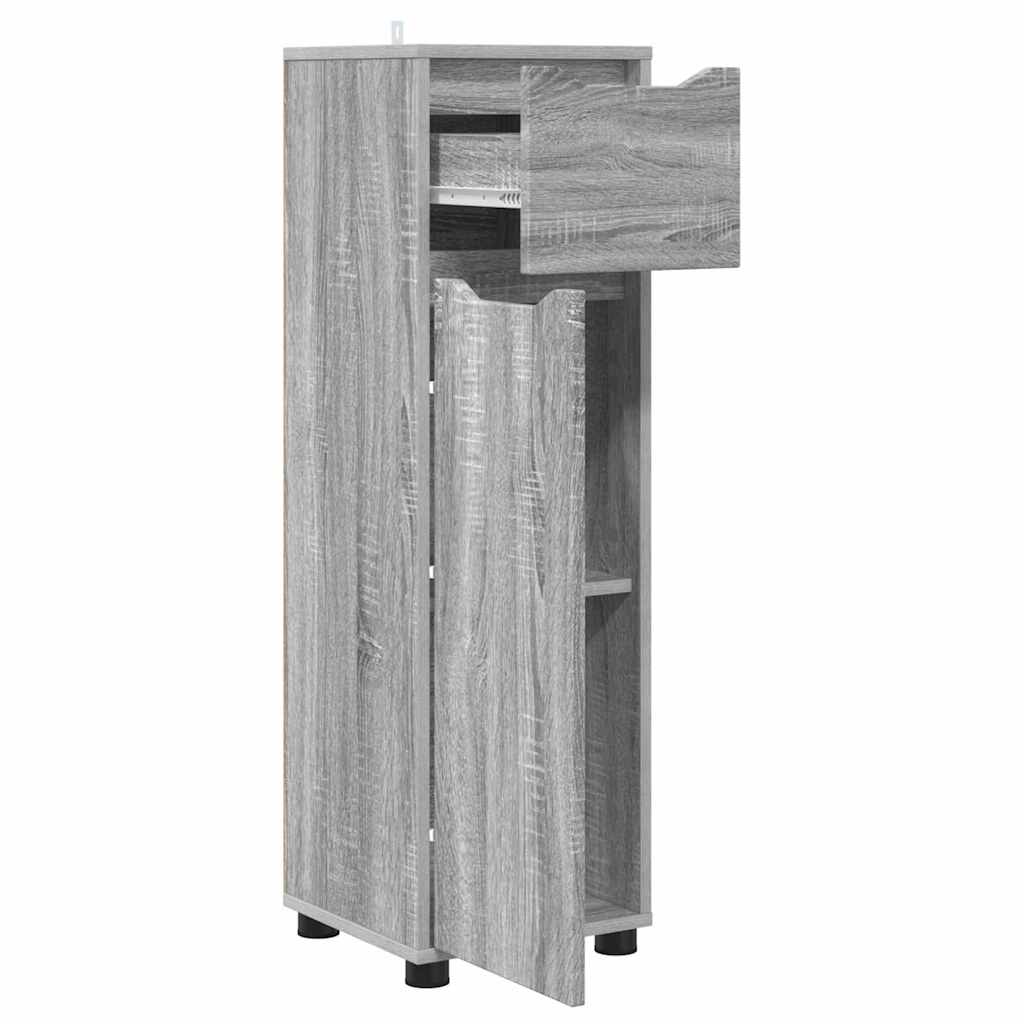 Mobile da Bagno con cassetto Grigio Sonoma 30,5 x 30 x 101 cm | homemem39