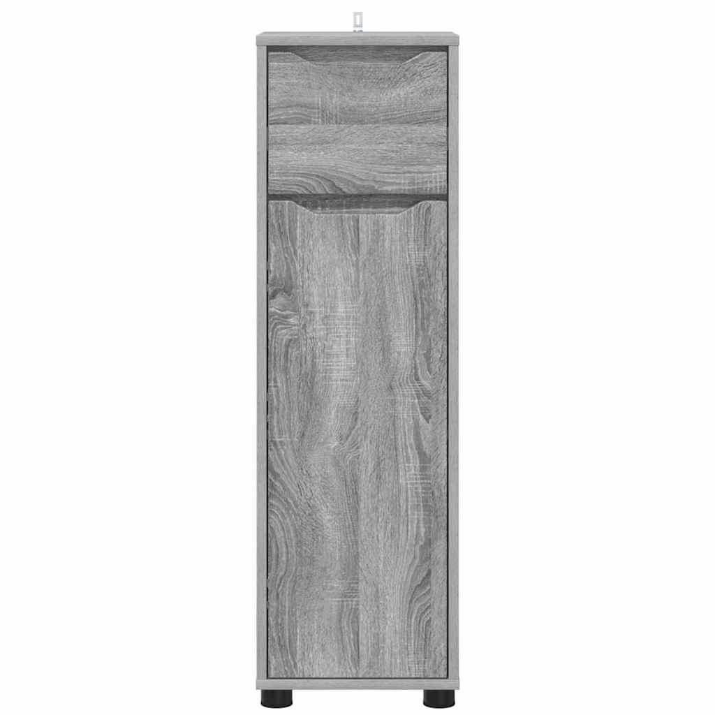 Mobile da Bagno con cassetto Grigio Sonoma 30,5 x 30 x 101 cm | homemem39