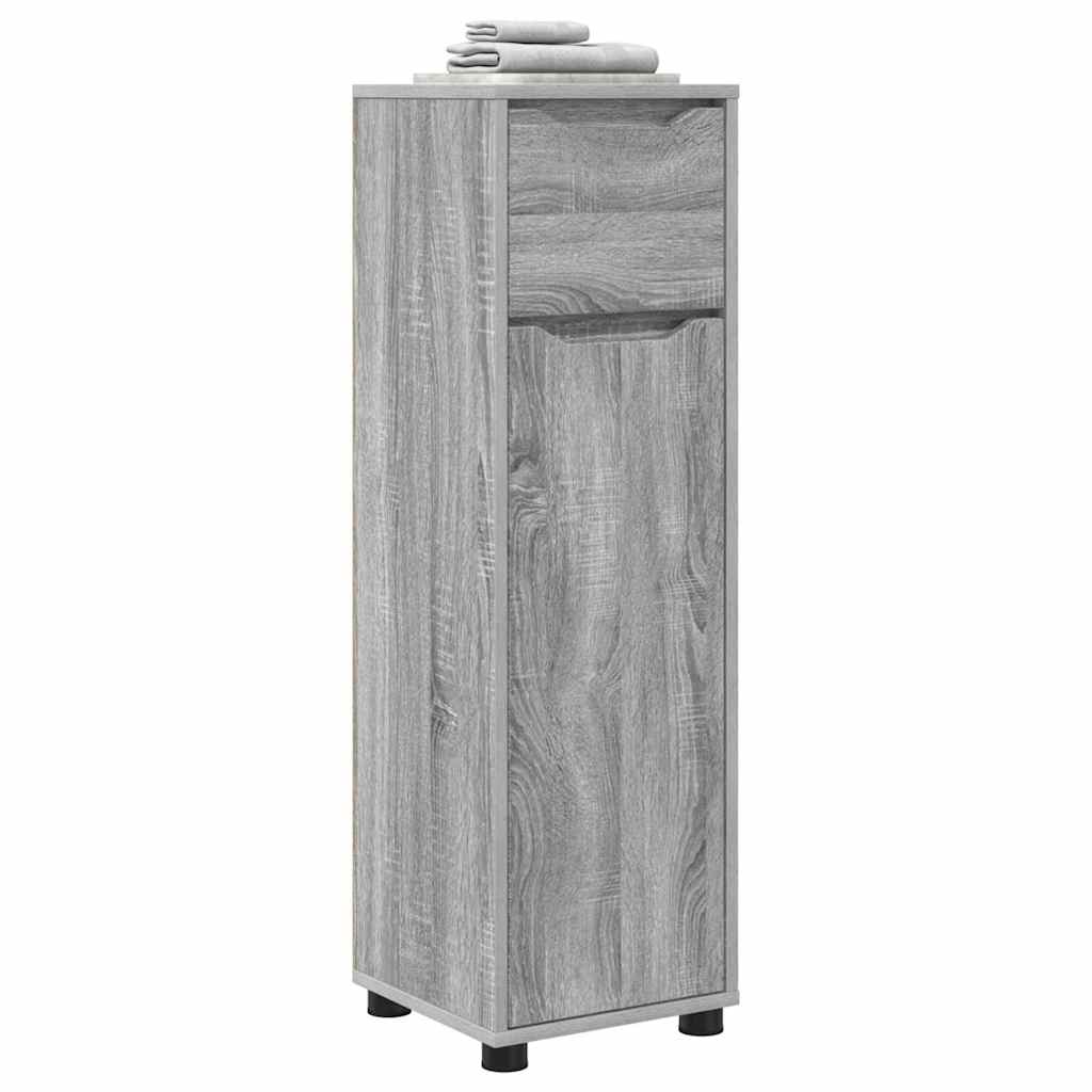 Mobile da Bagno con cassetto Grigio Sonoma 30,5 x 30 x 101 cm | homemem39