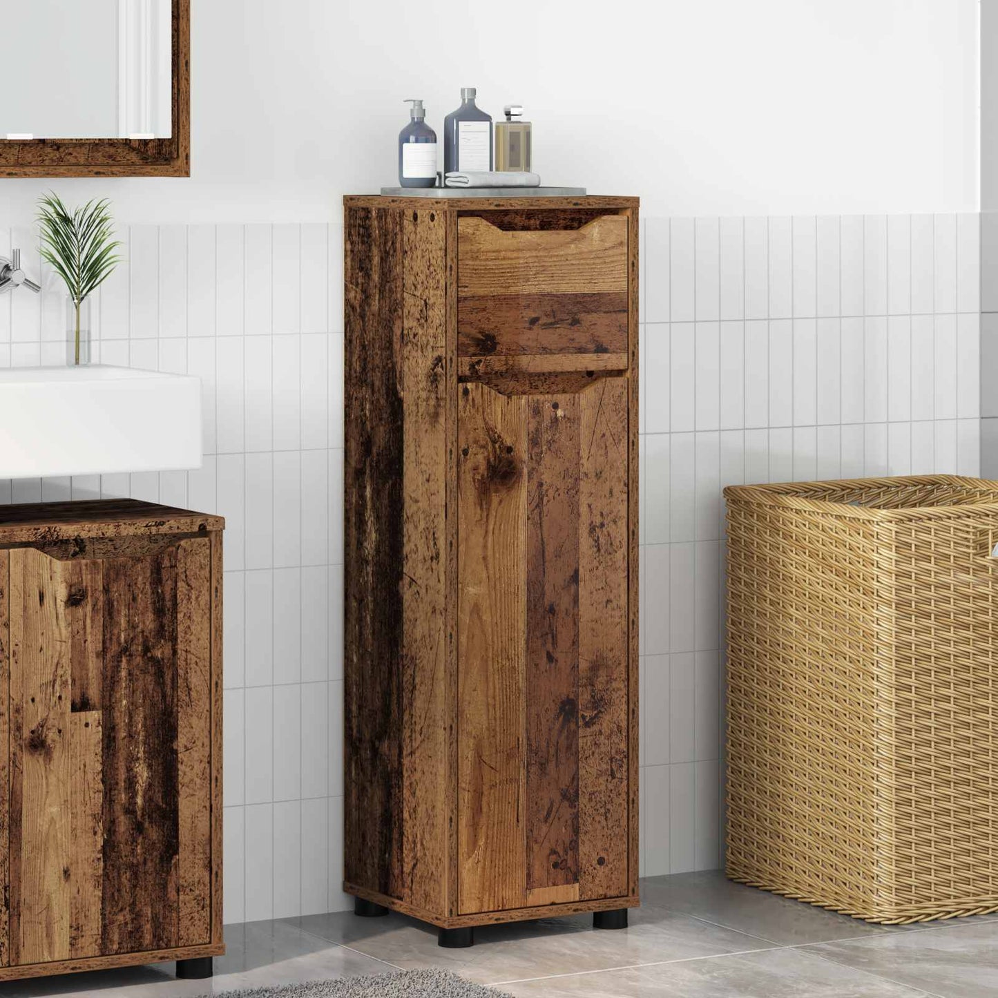 Mobile da Bagno Legno vecchio 30,5 x 30 x 101 cm