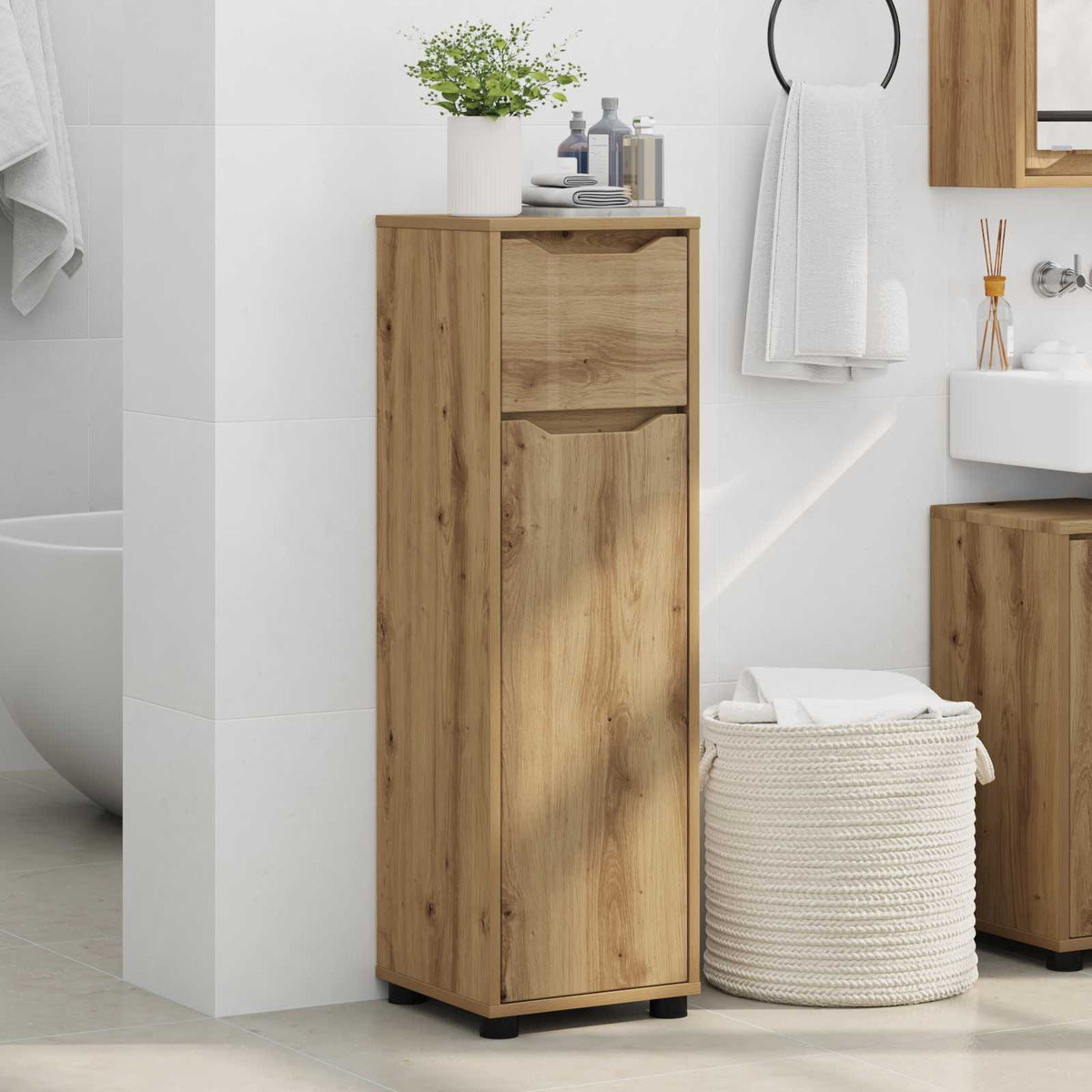 Mobile da Bagno Rovere artigianale 30,5 x 30 x 101 cm