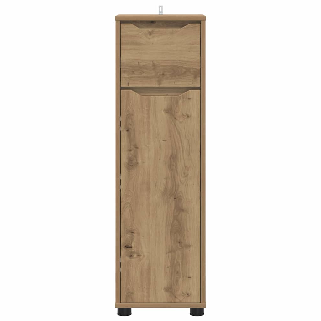 Mobile da Bagno con porta Rovere artigianale 30,5 x 30 x 101 cm | homemem39