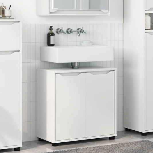 Mobile per lavabo da bagno con porta Bianco 60 x 30 x 60 cm