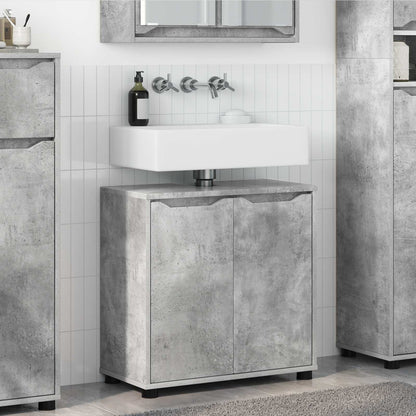 Mobile per lavabo da bagno Grigio cemento 60 x 30 x 60 cm