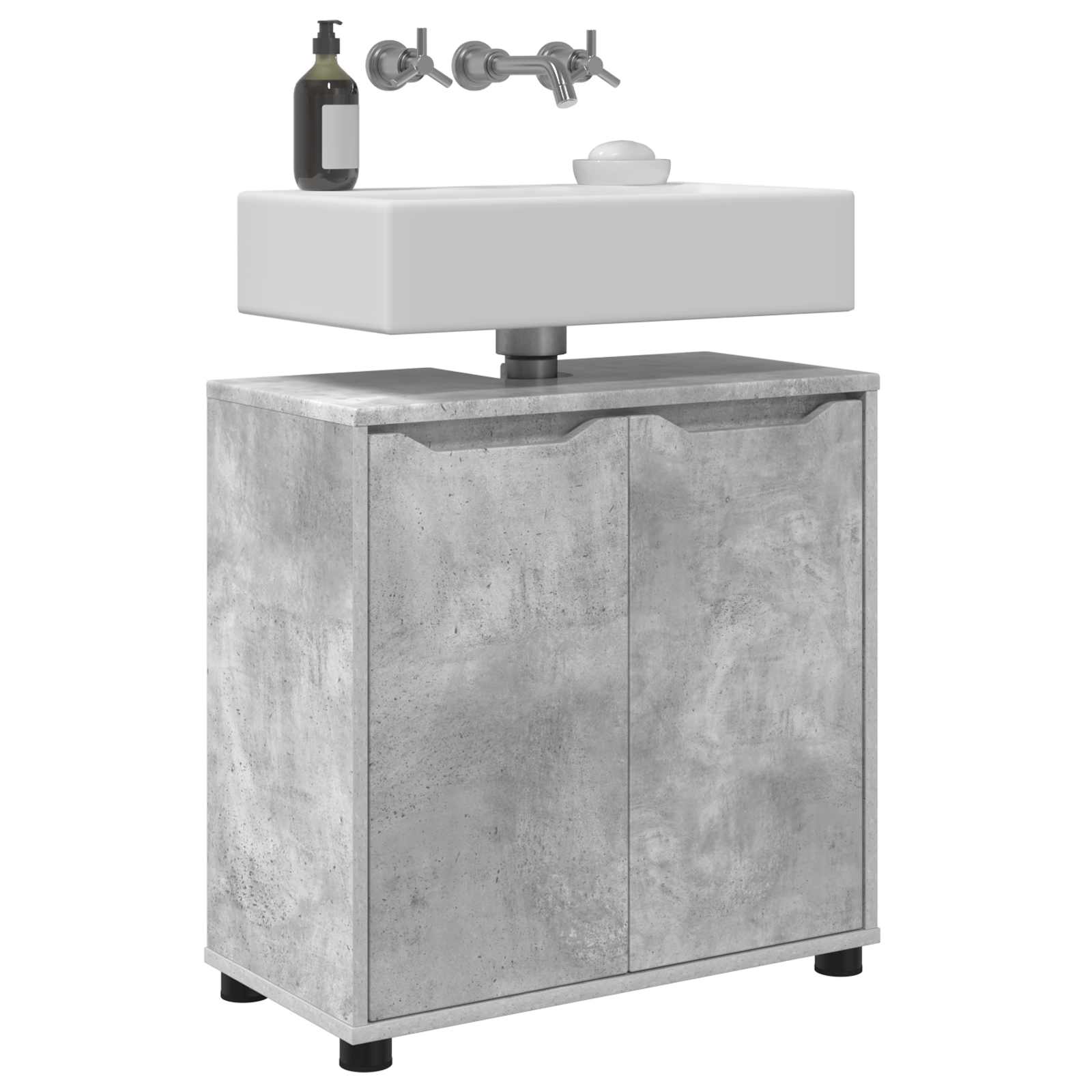 Mobile per lavabo da bagno Grigio cemento 60 x 30 x 60 cm | homemem39