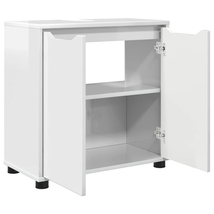 Mobile per lavabo da bagno Bianco Lucido 60 x 30 x 60 cm