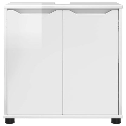 Mobile per lavabo da bagno Bianco Lucido 60 x 30 x 60 cm
