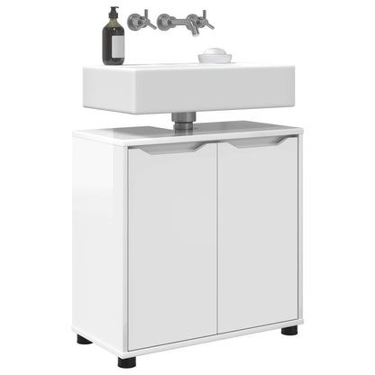 Mobile per lavabo da bagno Bianco Lucido 60 x 30 x 60 cm