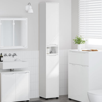 Mobile da Bagno Bianco 30,5 x 30 x 195 cm Legno ingegnerizzato