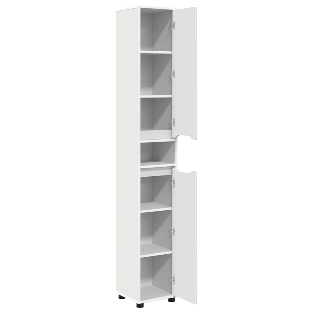 Mobile da Bagno Bianco 30,5 x 30 x 195 cm Legno multistrato | homemem39