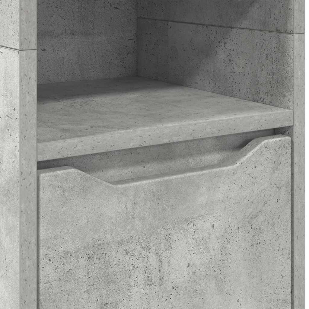 Mobile da Bagno con porta Grigio cemento 30,5 x 30 x 195 cm | homemem39