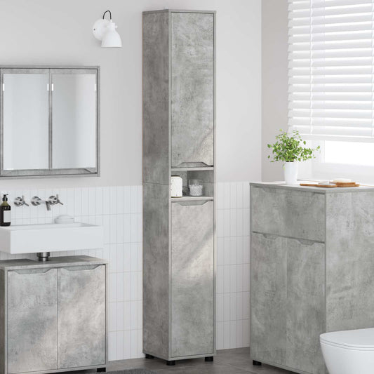 Mobile da Bagno Grigio cemento 30,5 x 30 x 195 cm