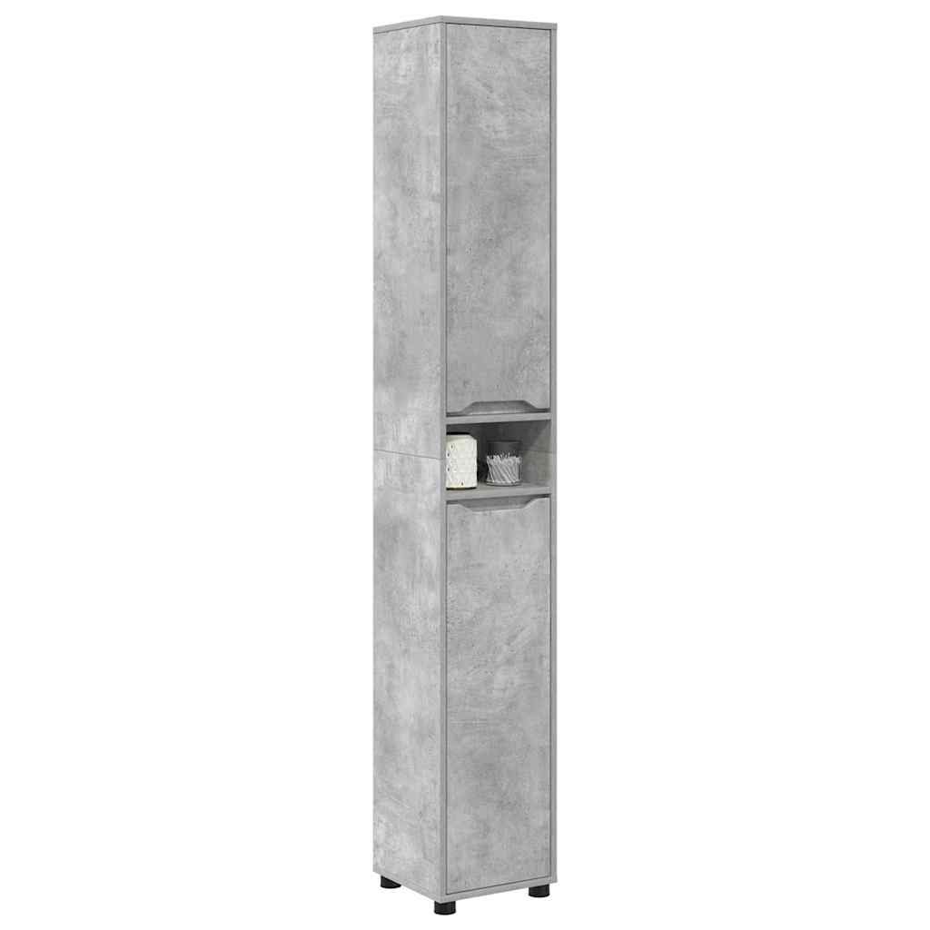 Mobile da Bagno con porta Grigio cemento 30,5 x 30 x 195 cm | homemem39