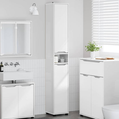 Mobile da Bagno Bianco Lucido 30,5 x 30 x 195 cm | homemem39