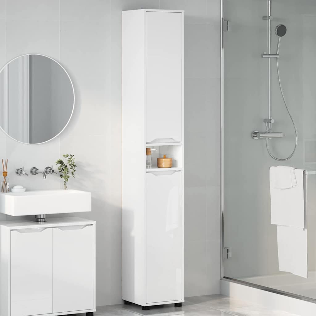 Mobile da Bagno Bianco Lucido 30,5 x 30 x 195 cm | homemem39