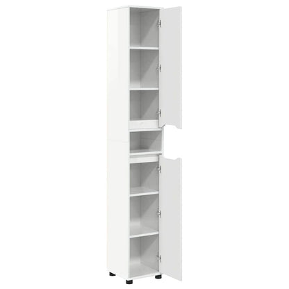 Mobile da Bagno Bianco Lucido 30,5 x 30 x 195 cm | homemem39