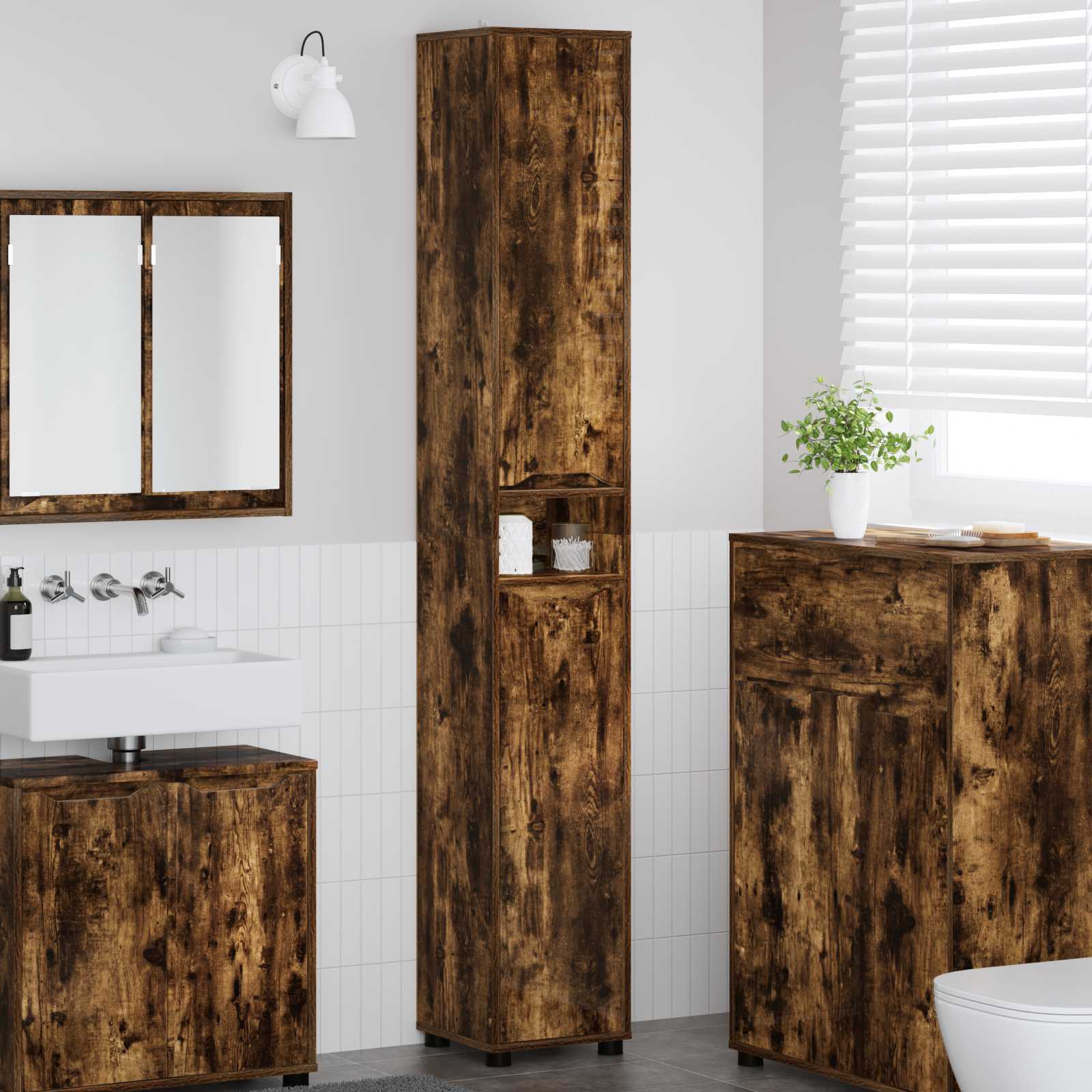 Mobile da Bagno Rovere fumé 30,5 x 30 x 195 cm | homemem39