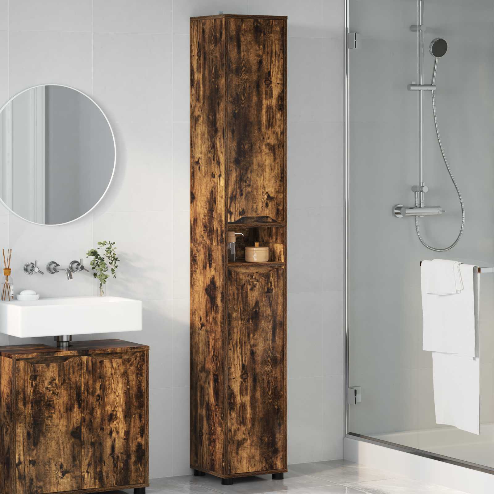 Mobile da Bagno Rovere fumé 30,5 x 30 x 195 cm | homemem39