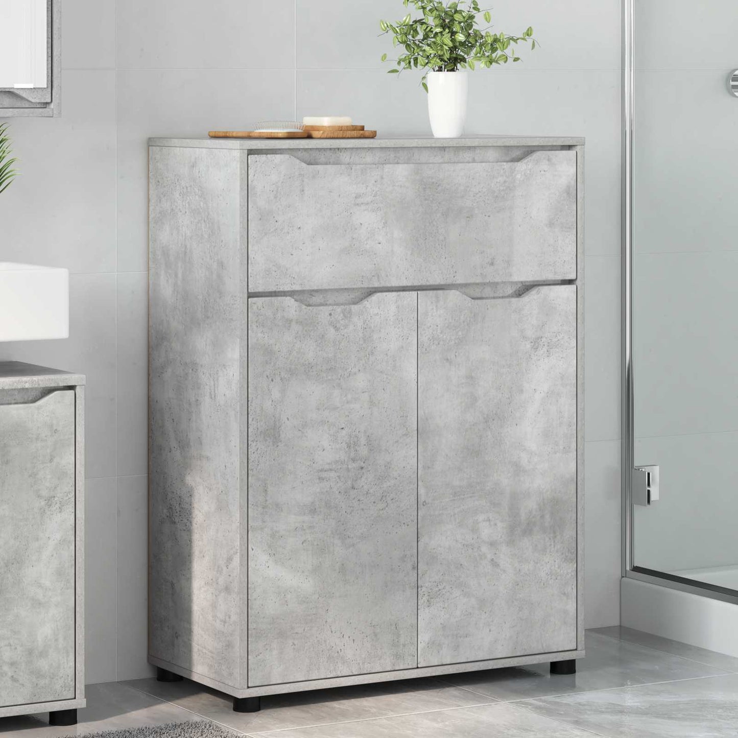 Mobile da Bagno Grigio cemento 72,5 x 36,5 x 100 cm