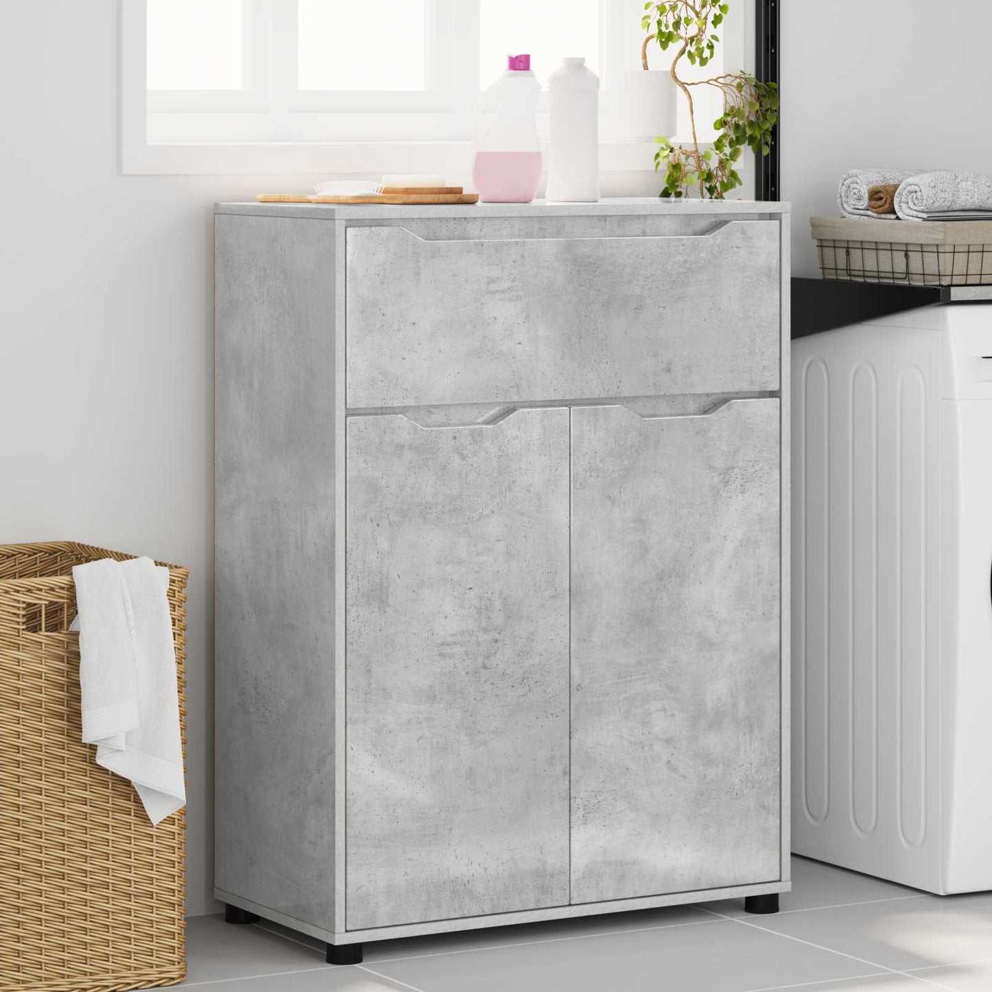Mobile da Bagno Grigio cemento 72,5 x 36,5 x 100 cm | homemem39