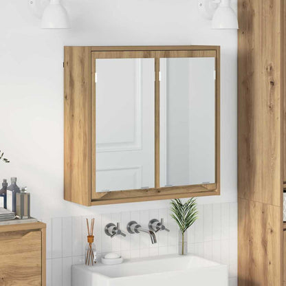 Mobiletto per specchio da bagno Rovere artigianale | homemem39