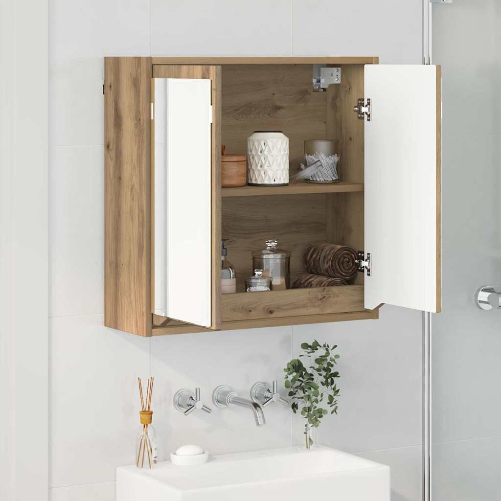 Mobiletto per specchio da bagno Rovere artigianale | homemem39