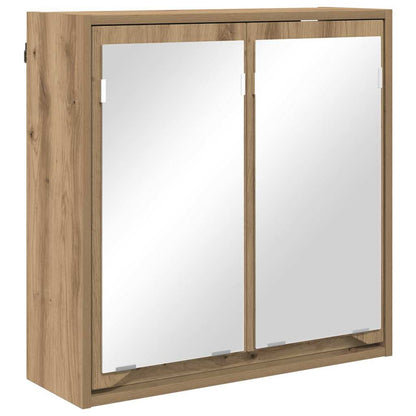Mobiletto per specchio da bagno Rovere artigianale | homemem39