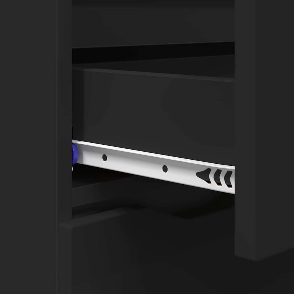 Credenza con cassetto Nero 100 x 30 x 65,6 Legno multistrato