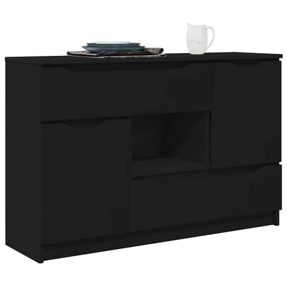 Credenza con cassetto Nero 100 x 30 x 65,6 Legno multistrato